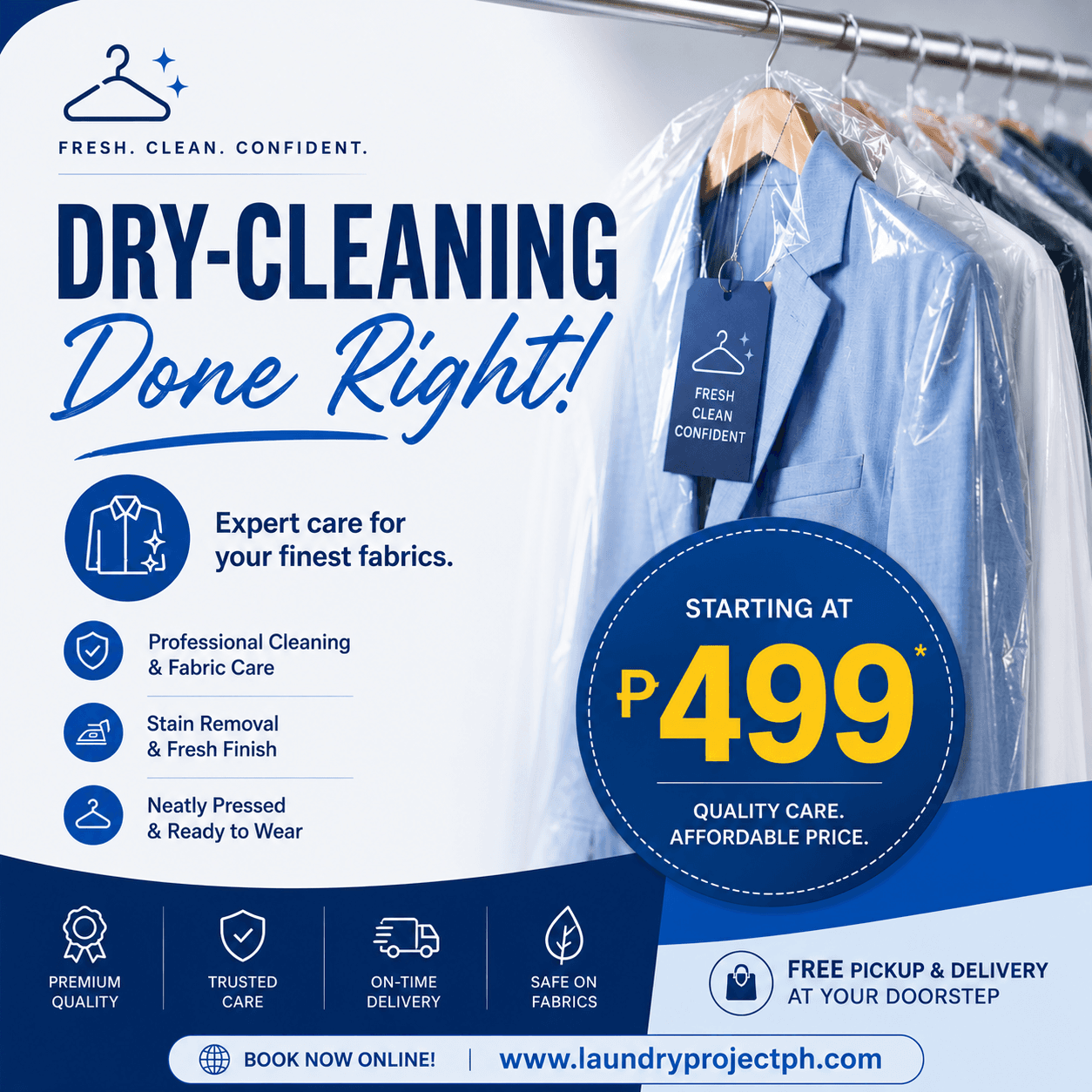 Dry cleaning service promotion